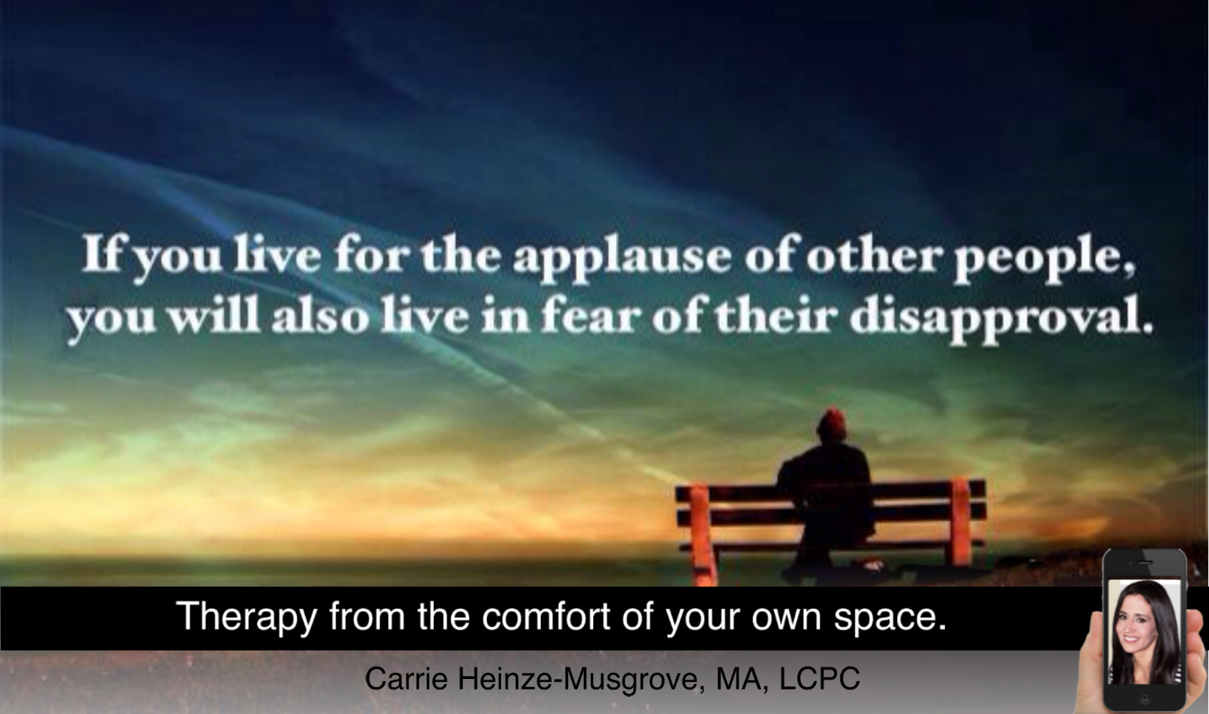 Living for the applause of others.