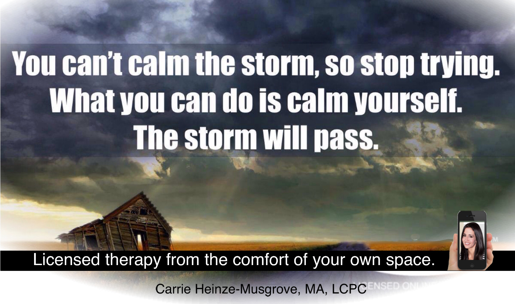 You can’t calm the storm.