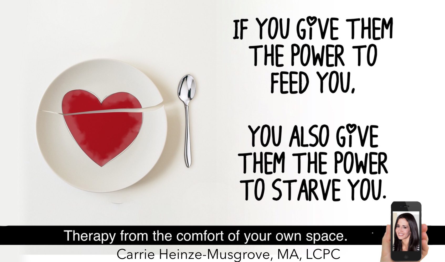 If you give them the power to feed you, you also give them the power to starve you.